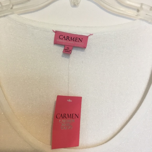 Carmen Marc Volvo XL Shinny White Dressy Dress - Picture 5 of 8